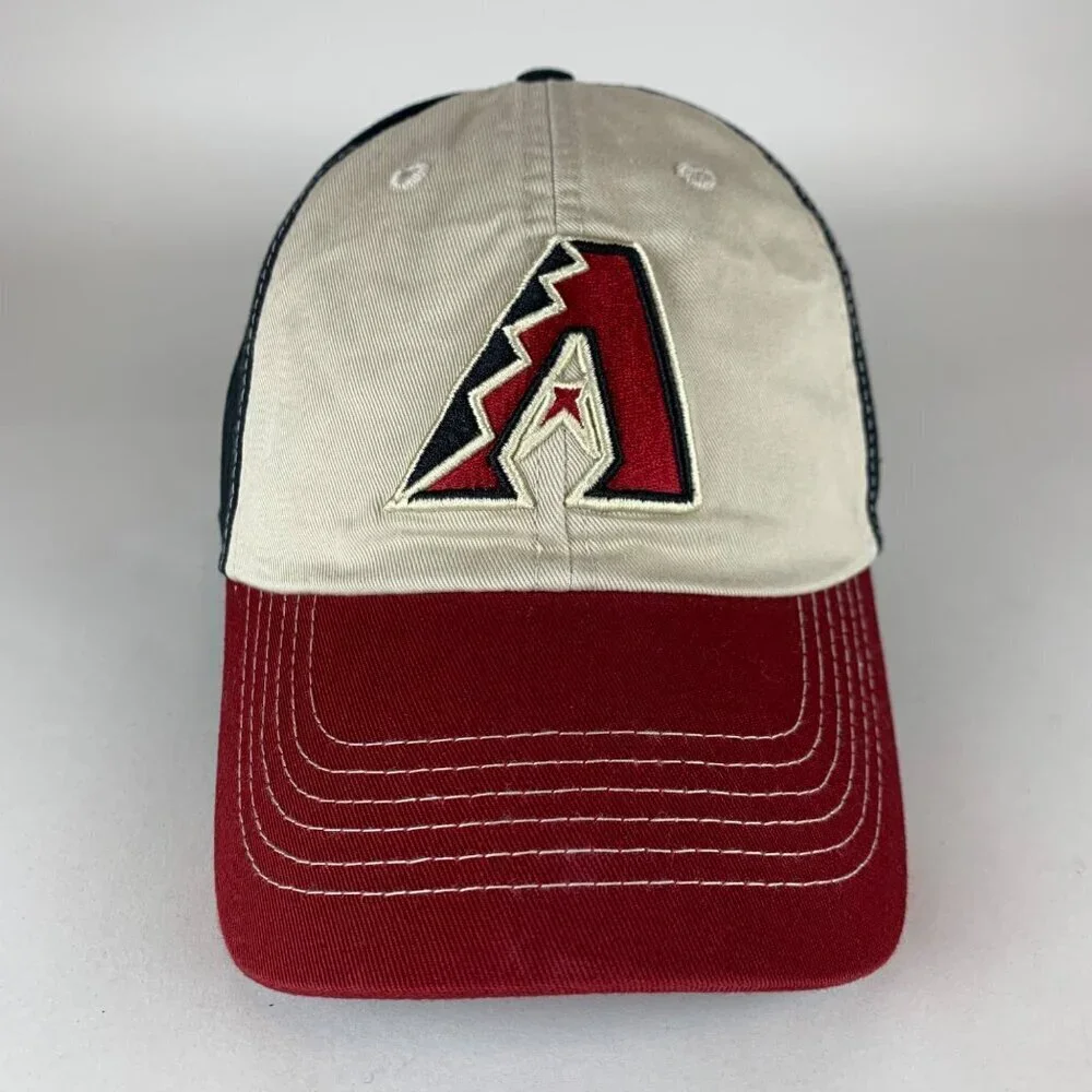 Arizona Diamondbacks MLB Black Red Beige Fan Favorite Relaxed Fit Strapback Hat